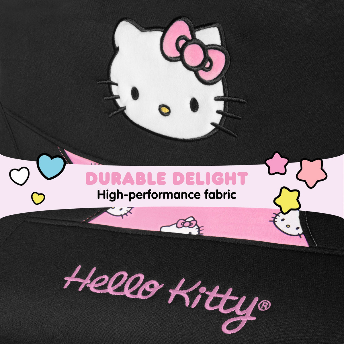 Hello Kitty Car Seat Cover - Cute and Durable Pink Front Seat Cover, Adorable Hello Kitty Design, Comfortable and Long-Lasting Polyester, Car