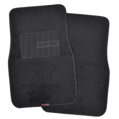 MotorTrend 4-Piece FatRug Premium Carpet Front Floor Mats and Rear Floor Mats with Heel Padding