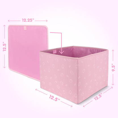 Sanrio Hello Kitty Car Trunk Organizer and Storage Bin - Collapsible Simple Compartment Convenient Heavy Duty, Fold Up for Easy Storage Box