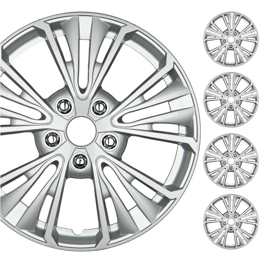 BDK 16 Inch Hubcaps Set of 4 – OEM Replacement Snap-On Wheel Rim Covers - Universal Fit Car Wheel Cover for Cars, Trucks, SUV, Vans Durable ABS