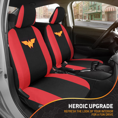 Warner Bros DC Comics 9-Piece Wonder Woman Front Seat Covers and Rear Seat Covers