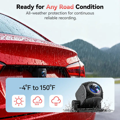 REDTIGER F7N 4K Dual Front and Rear Dash Cam with 64GB Card