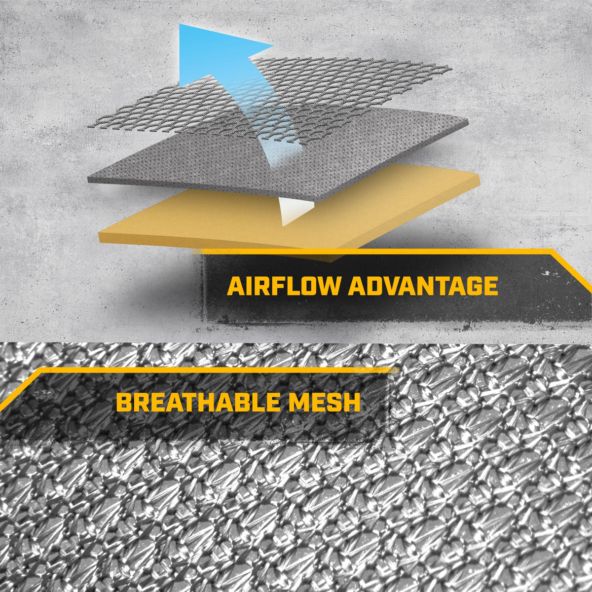 Caterpillar AeroMesh Gray Seat Covers for Trucks, Car, & SUV - (2) Front Truck Seat Cover Protector - Breathable Mesh Universal Fit Car Seat