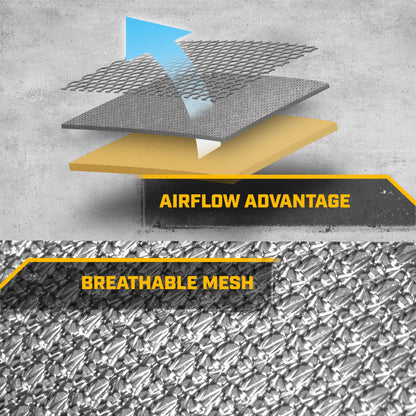 Caterpillar AeroMesh Gray Seat Covers for Trucks, Car, & SUV - (2) Front Truck Seat Cover Protector - Breathable Mesh Universal Fit Car Seat