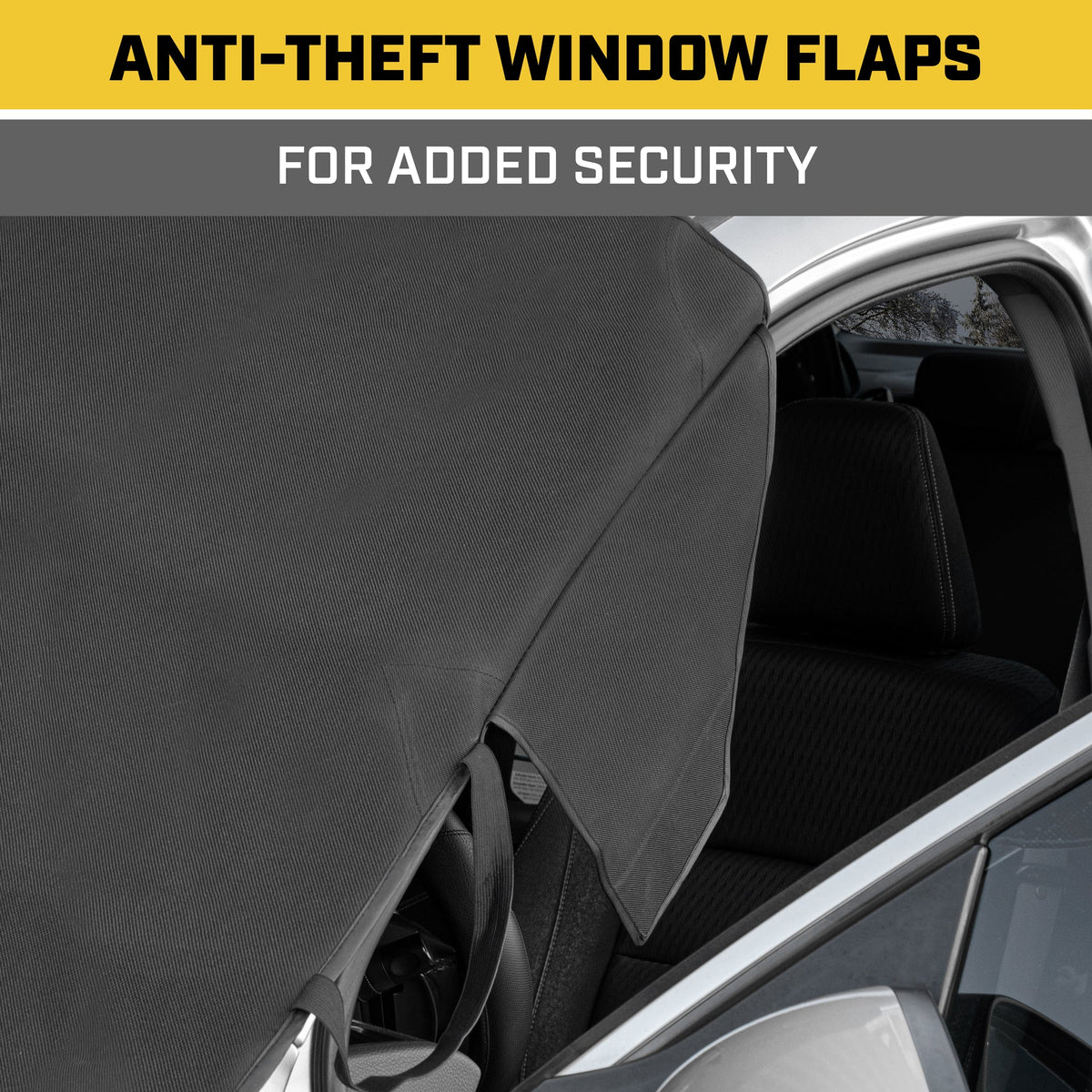 Cat® Windshield Snow Cover, Toughest Car Frost Protector for Ice & Sleet, Weatherproof for Winter, Includes Anti-Theft Straps, Freeze Protector