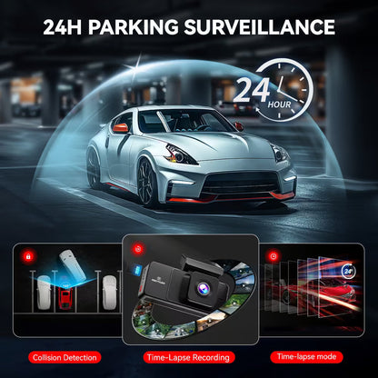 REDTIGER A3 3 Channel Dash Cam Front and Rear Inside, 2.5K + 1080P + 1080P Dash Camera for Cars with WiFi, IR Night View