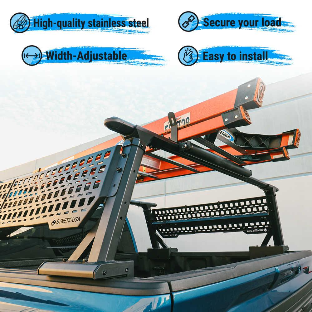SYNETICUSA Load Stop T-Slot Crossbar Accessory with Secure Built-In Tie Down Handles