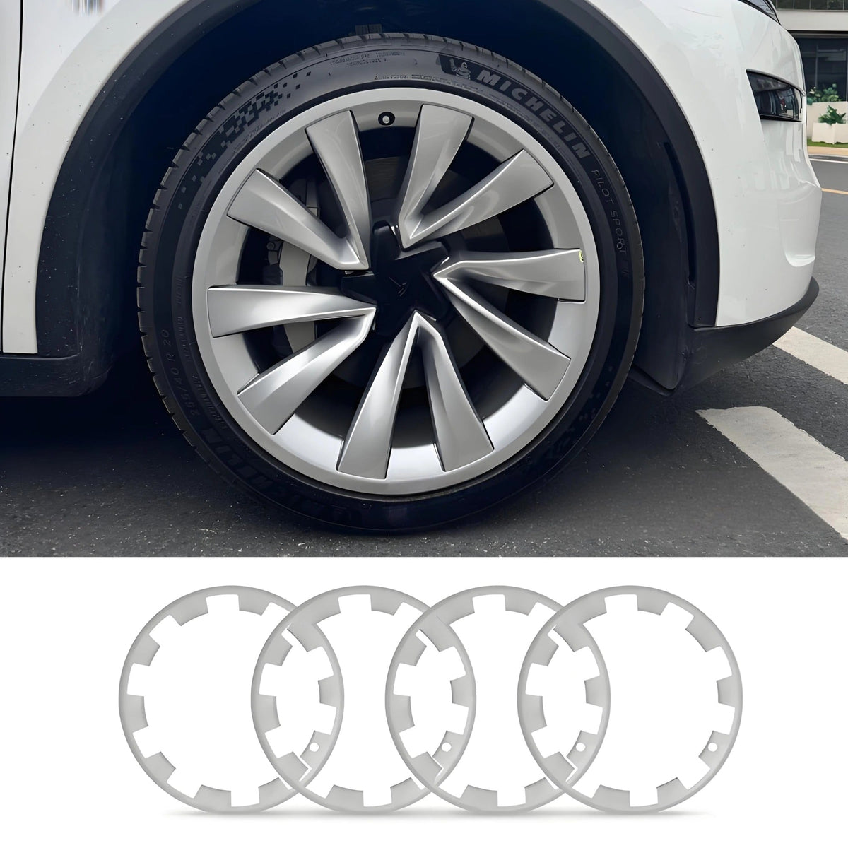 TESERY 20″ Wheel Rim Protectors for Model Y Juniper (4PCS)