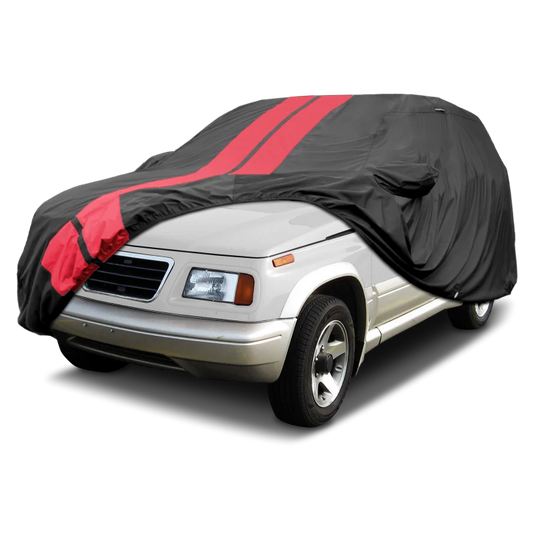 iCarCover Suzuki Sidekick Black Red Pro Series SUV Cover
