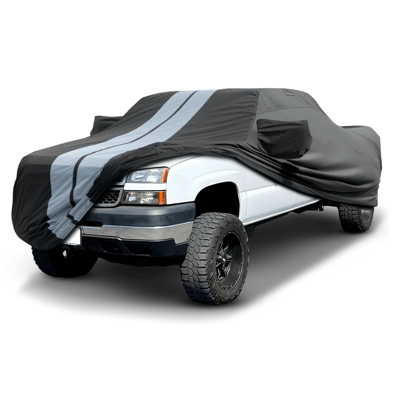iCarCover Chevrolet Silverado 1500HD 2001-2006 Black Gray Pro Series Truck Cover