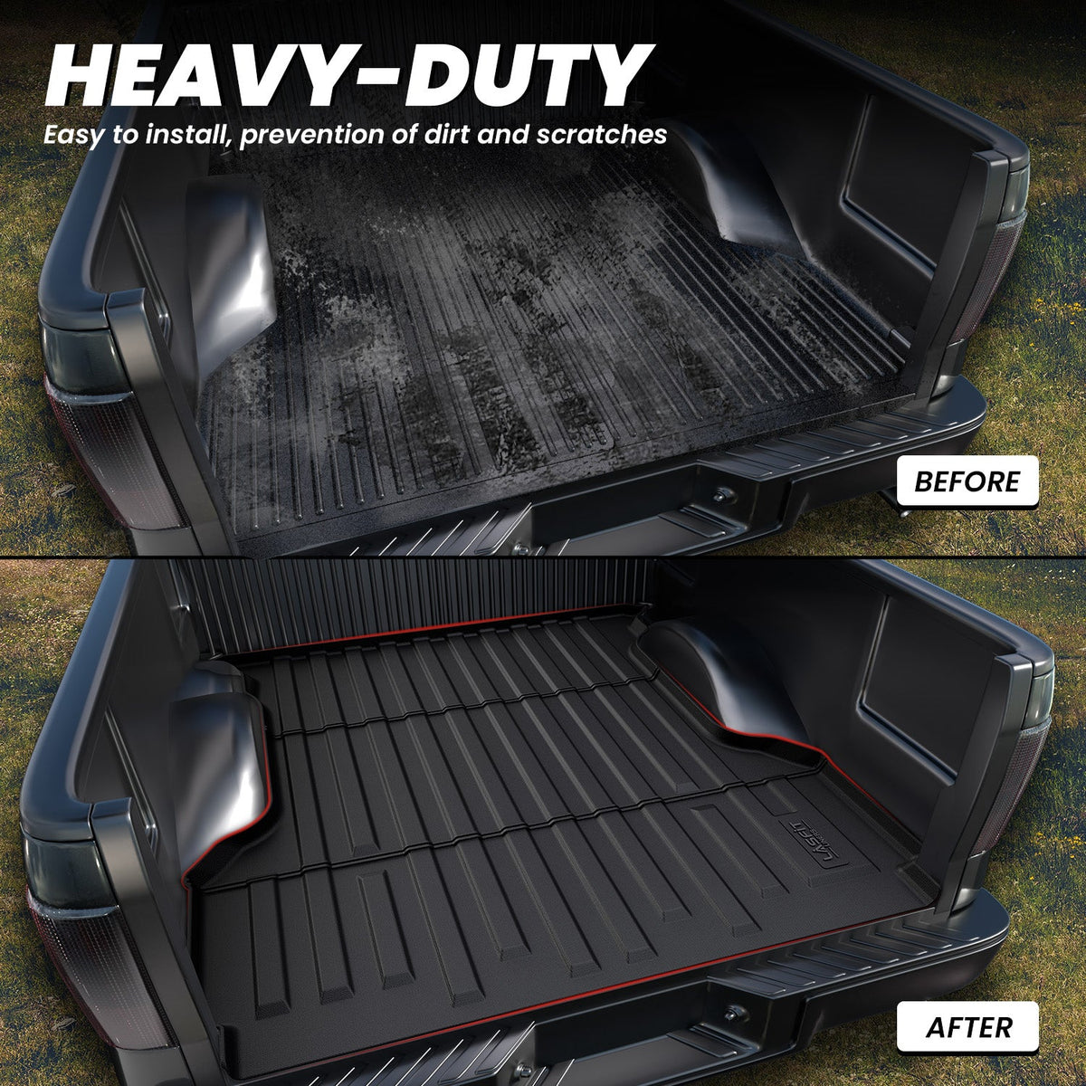 LASFIT Fit for 2004-2014 Ford F-150 5.5' Bed Heavy Duty Truck Bed Mats, Not Fit Drop-in liners