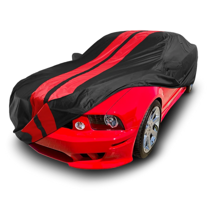 iCarCover Ford Mustang Black Red Pro Series Car Cover