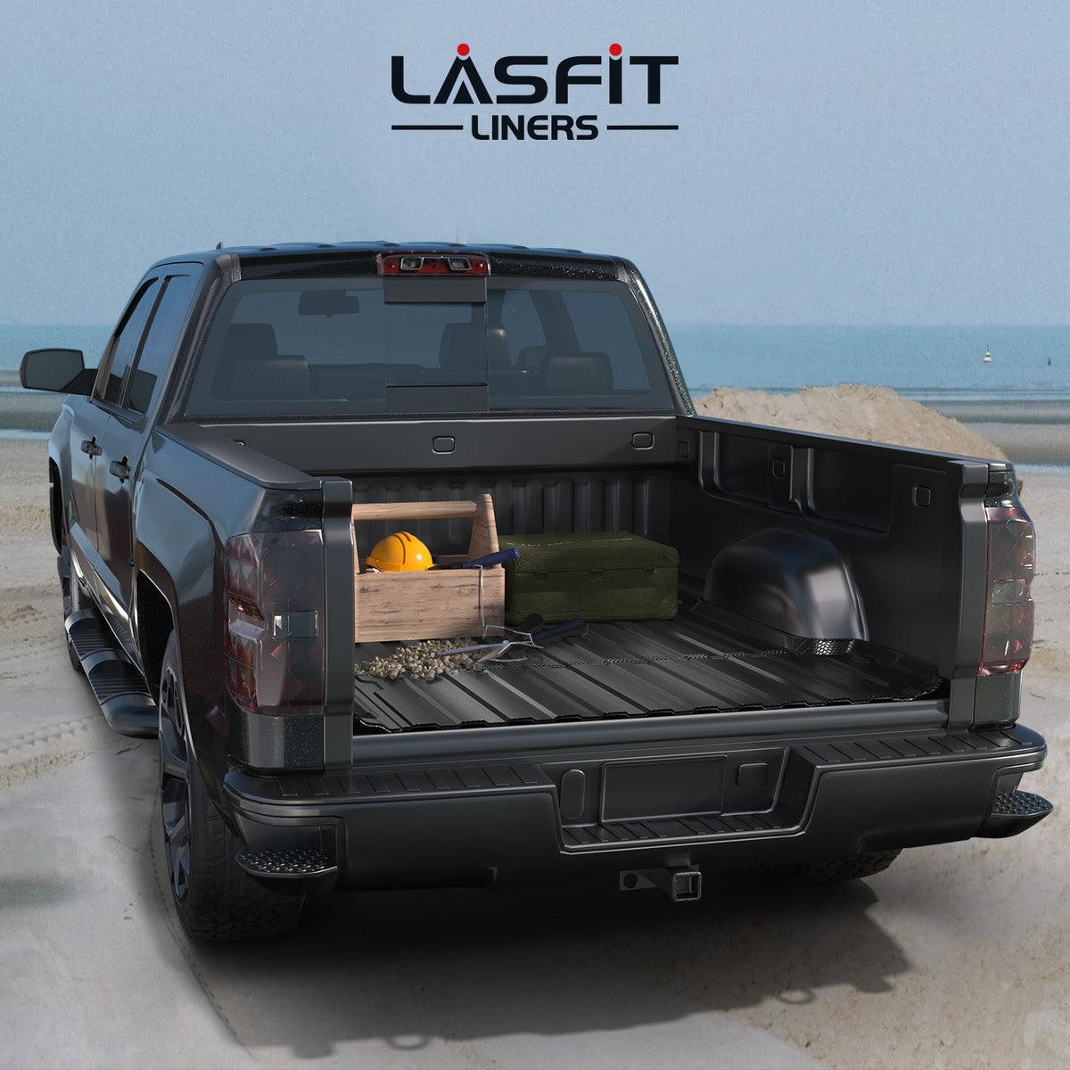 LASFIT Fit for 2007-2018 Chevrolet Silverado 1500 Heavy Duty 5.8FT or 6.5FT Bed Mat, Not Fit 2007 Classic Body Style