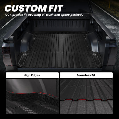 LASFIT Fit for 2007-2018 Chevrolet Silverado 1500 Heavy Duty 5.8FT or 6.5FT Bed Mat, Not Fit 2007 Classic Body Style