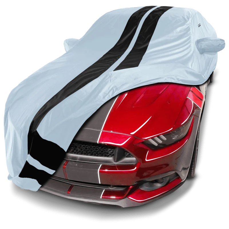 iCarCover Ford Mustang Shelby Gray Black Pro Series Car Cover