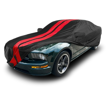 iCarCover Ford Mustang Black Red Pro Series Car Cover