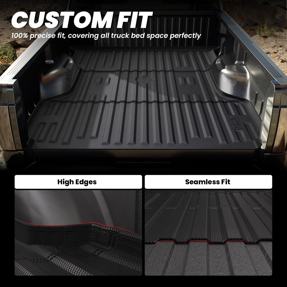 LASFIT Fit for 2009-2016 Ford F-250 F-350 F-450 6.75FT(81") Heavy Duty Truck Bed Mat, Not Fit Drop-in liners