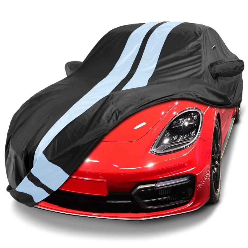 iCarCover Porsche Panamera 2010-2026 Black Gray Pro Series Car Cover