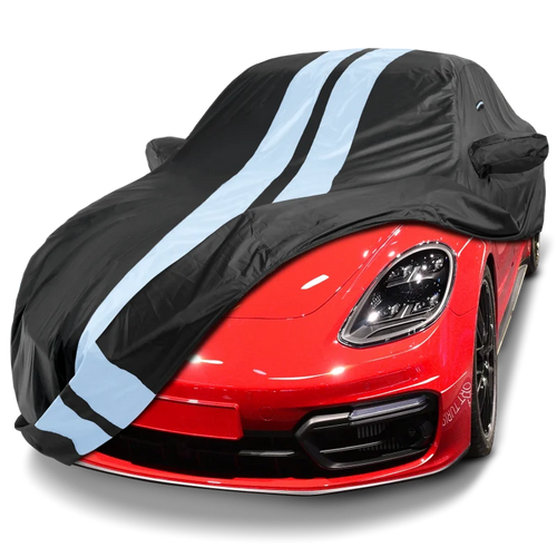 iCarCover Porsche Panamera 2010-2026 Black Gray Pro Series Car Cover