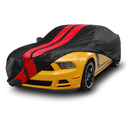 iCarCover Ford Mustang Black Red Pro Series Car Cover