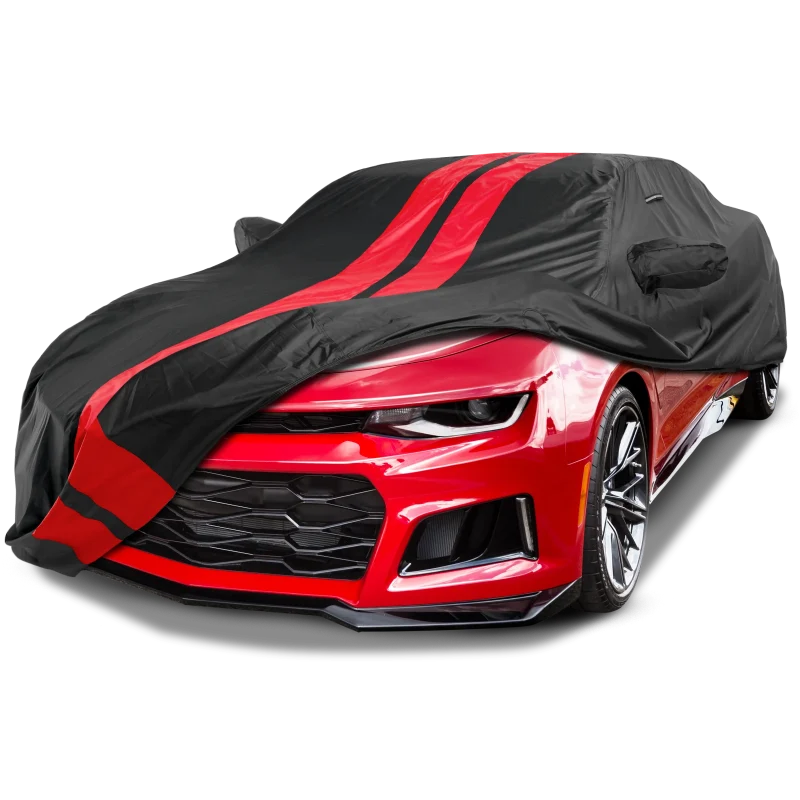 iCarCover Chevrolet Camaro Black Red Pro Series Car Cover