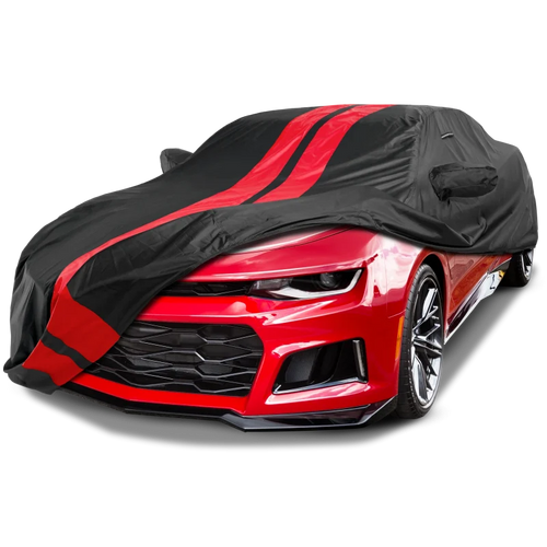 iCarCover Chevrolet Camaro Black Red Pro Series Car Cover