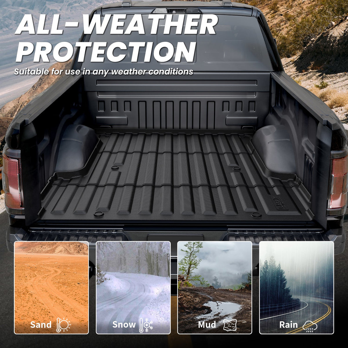 LASFIT Fit for 2021-2023 Ford F-150 & F-150 Lightning Truck Bed Mat or Tailgate Mat, Not Fit Drop-in Liners