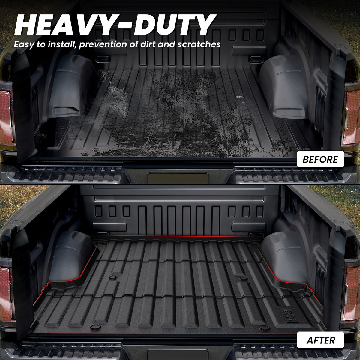 LASFIT Fit for 2021-2023 Ford F-150 & F-150 Lightning Truck Bed Mat or Tailgate Mat, Not Fit Drop-in Liners
