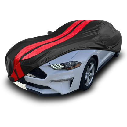 iCarCover Ford Mustang Black Red Pro Series Car Cover