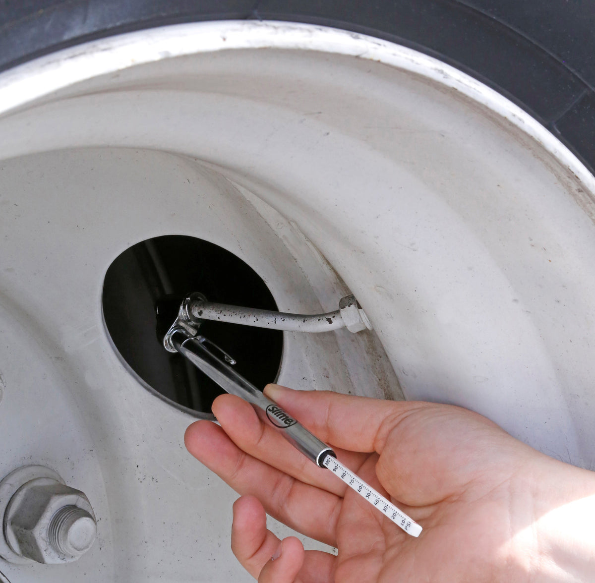 Slime Dual Head Pencil Tire Gauge with Valve Extenders (10-120 psi)