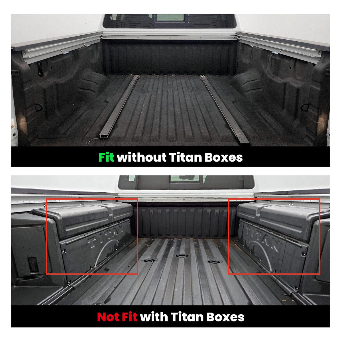 LASFIT Fit for 2017-2024 Nissan Titan 67.0 inches Heavy Duty Truck Bed Mats, Not Fit Drop-in liners, Not Fit Equipped Truck