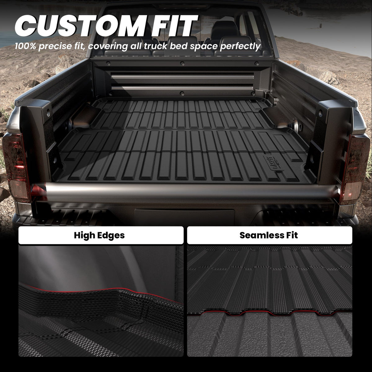LASFIT Fit for 2017-2026 Honda Ridgeline Truck Bed Mat or Tailgate Mat, Not Fit Drop-in liners