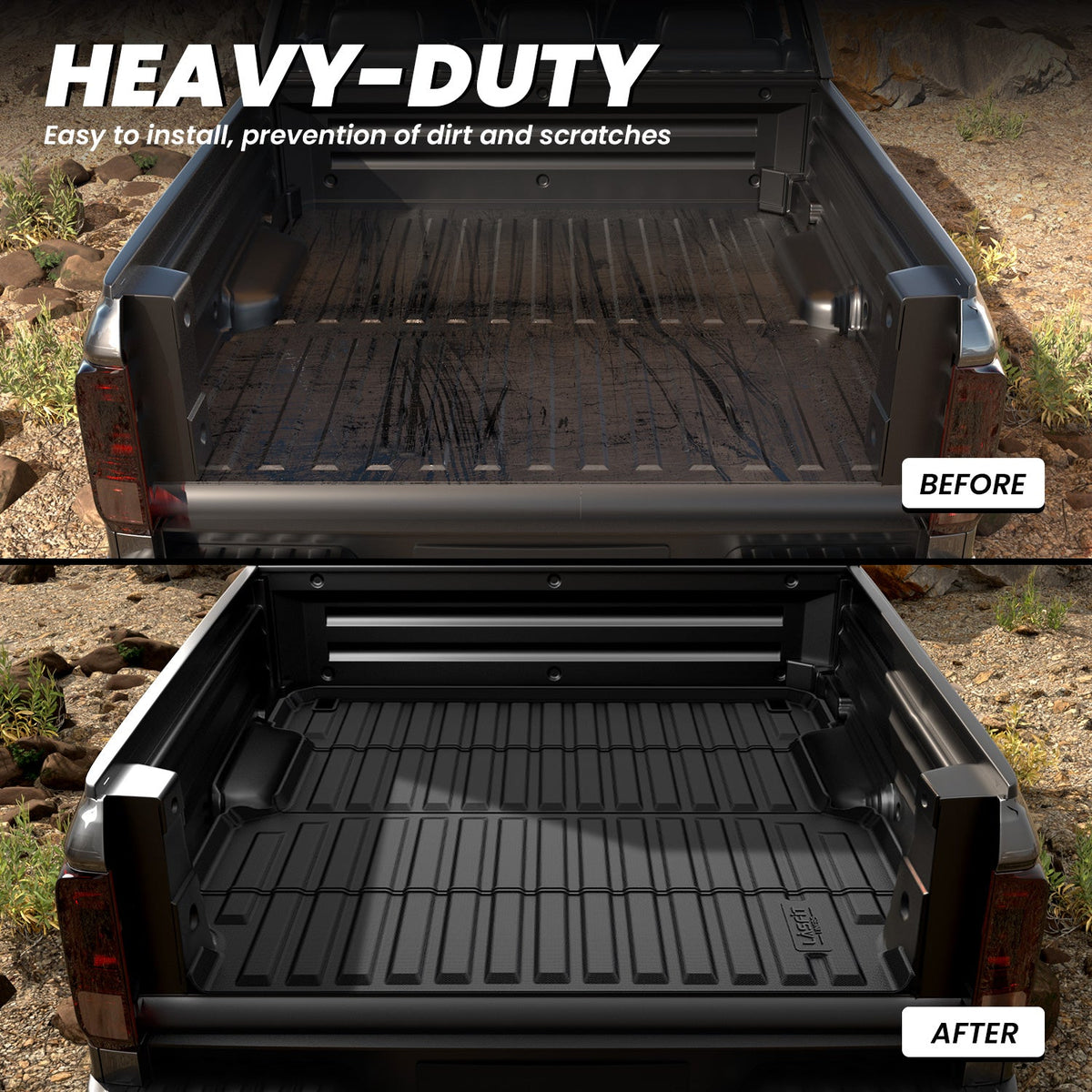 LASFIT Fit for 2017-2026 Honda Ridgeline Truck Bed Mat or Tailgate Mat, Not Fit Drop-in liners