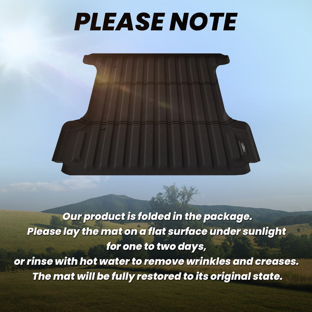 LASFIT Fit for 2019-2027 Ram 1500 Truck Bed Mat & Tailgate Mat, Fit without RAM RamBox, Not Fit Drop-in liners