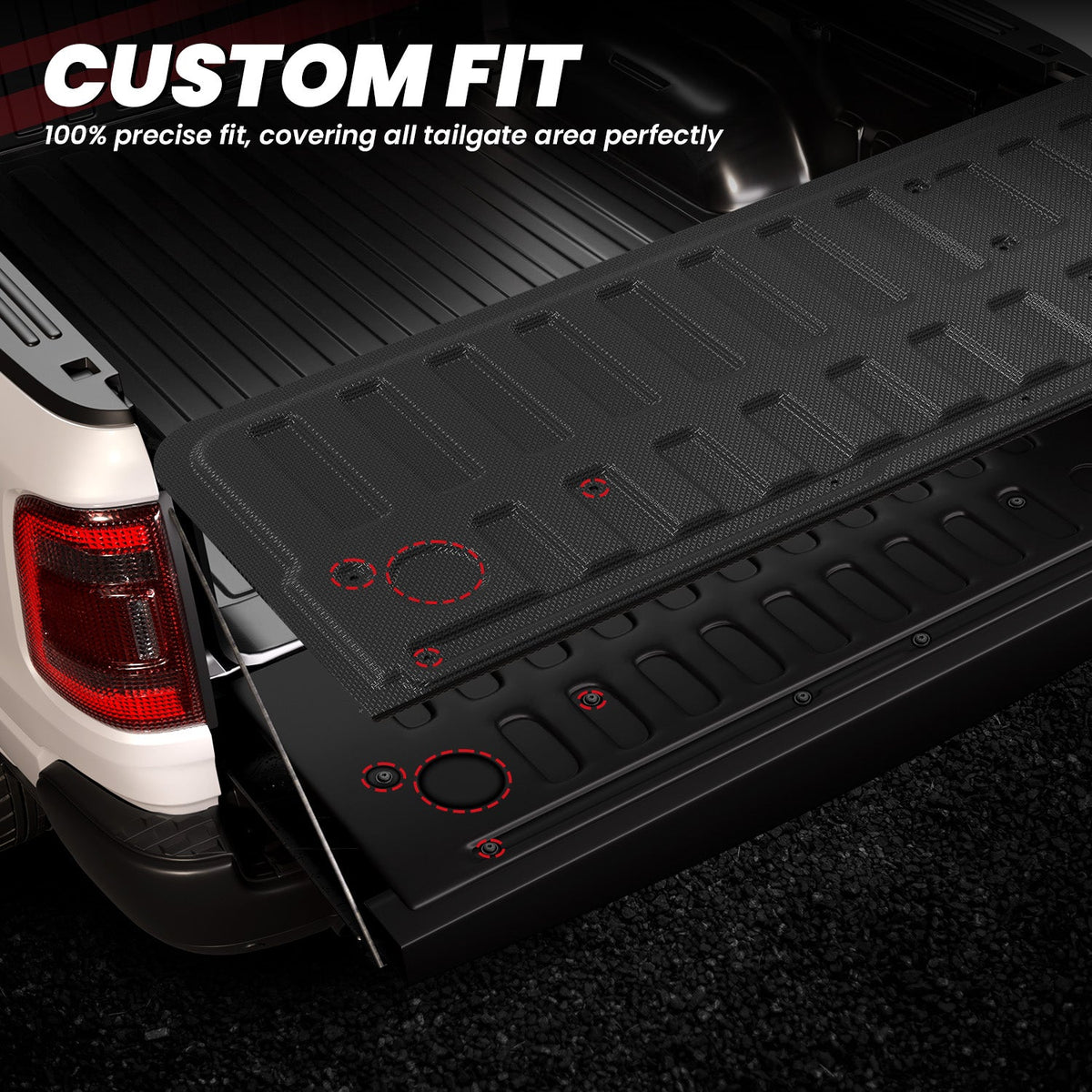 LASFIT Fit for 2019-2027 Ram 1500 Truck Tailgate Mat, Not Fit Drop-in liners