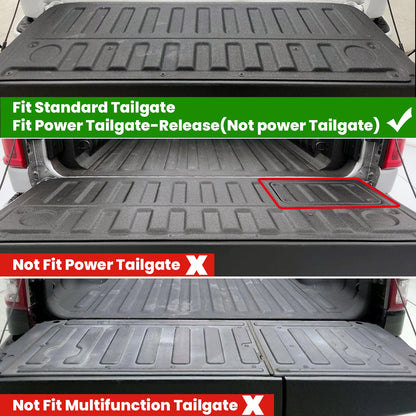 LASFIT Fit for 2019-2027 Ram 1500 Truck Bed Mat & Tailgate Mat, Fit without RAM RamBox, Not Fit Drop-in liners