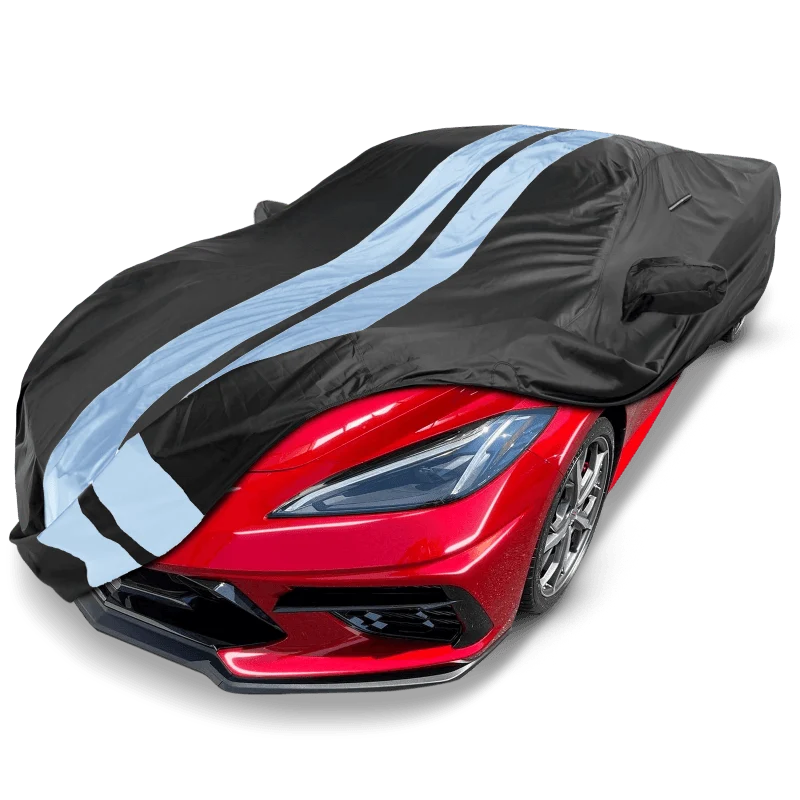 iCarCover Chevrolet Corvette Black Gray Pro Series Car Cover