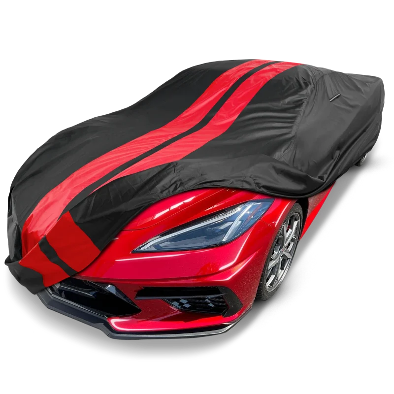 iCarCover Chevrolet Corvette Black Red Pro Series Car Cover