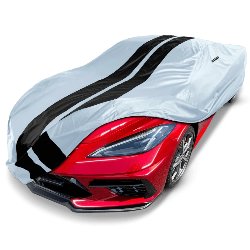 iCarCover Chevrolet Corvette Gray Black Pro Series Car Cover
