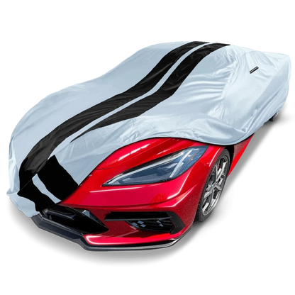 iCarCover Chevrolet Corvette Gray Black Pro Series Car Cover