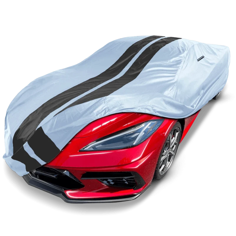 iCarCover Chevrolet Corvette Gray Black Pro Series Car Cover