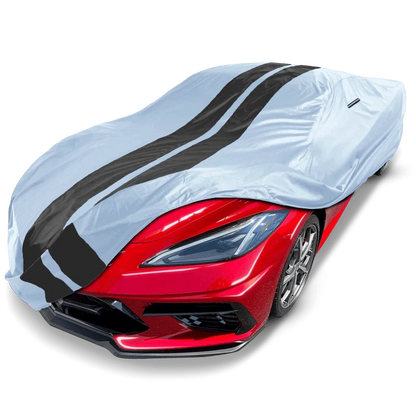 iCarCover Chevrolet Corvette Gray Black Pro Series Car Cover