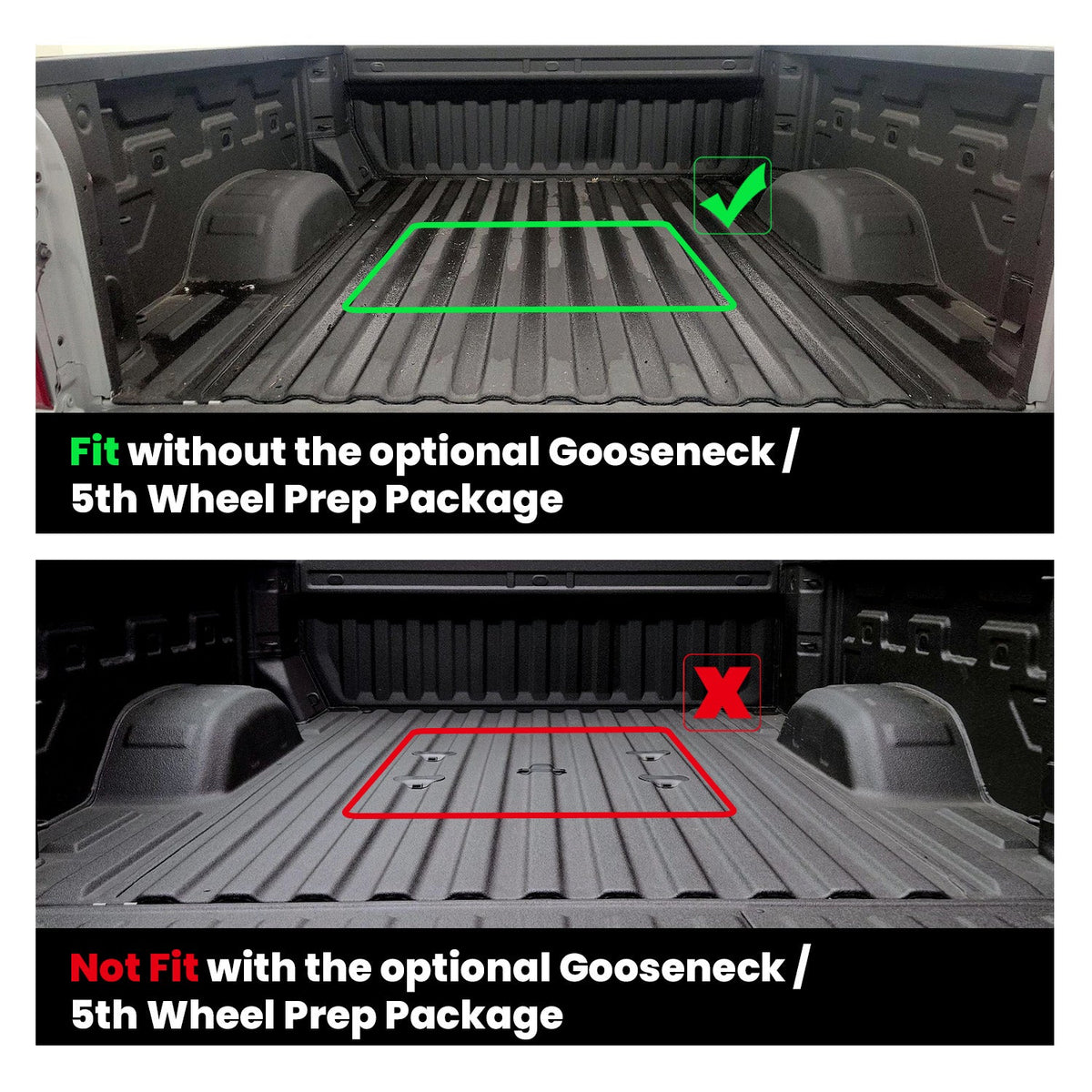 LASFIT Fit for 2020-2027 Chevrolet Silverado 2500HD 3500HD 6.8FT Bed Mat or Tailgate Mat, Not for 5th Wheel Package