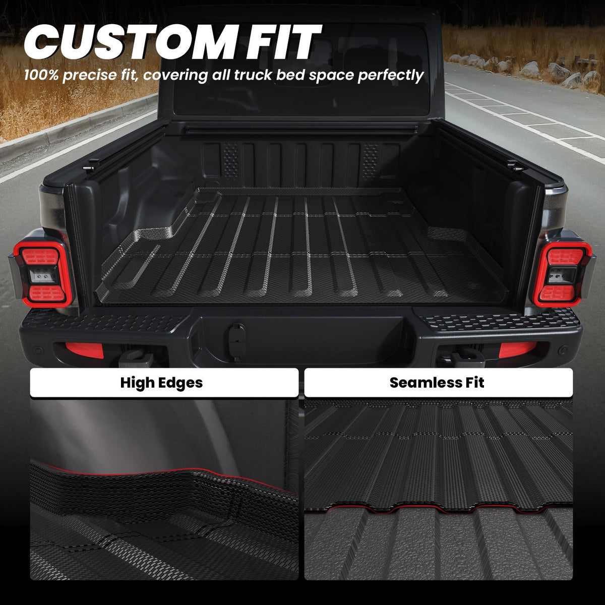 LASFIT Fit for 2020-2026 Jeep Gladiator 5FT Truck Bed Mat or Tailgate Mat