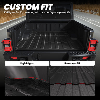 LASFIT Fit for 2020-2026 Jeep Gladiator 5FT Truck Bed Mat or Tailgate Mat