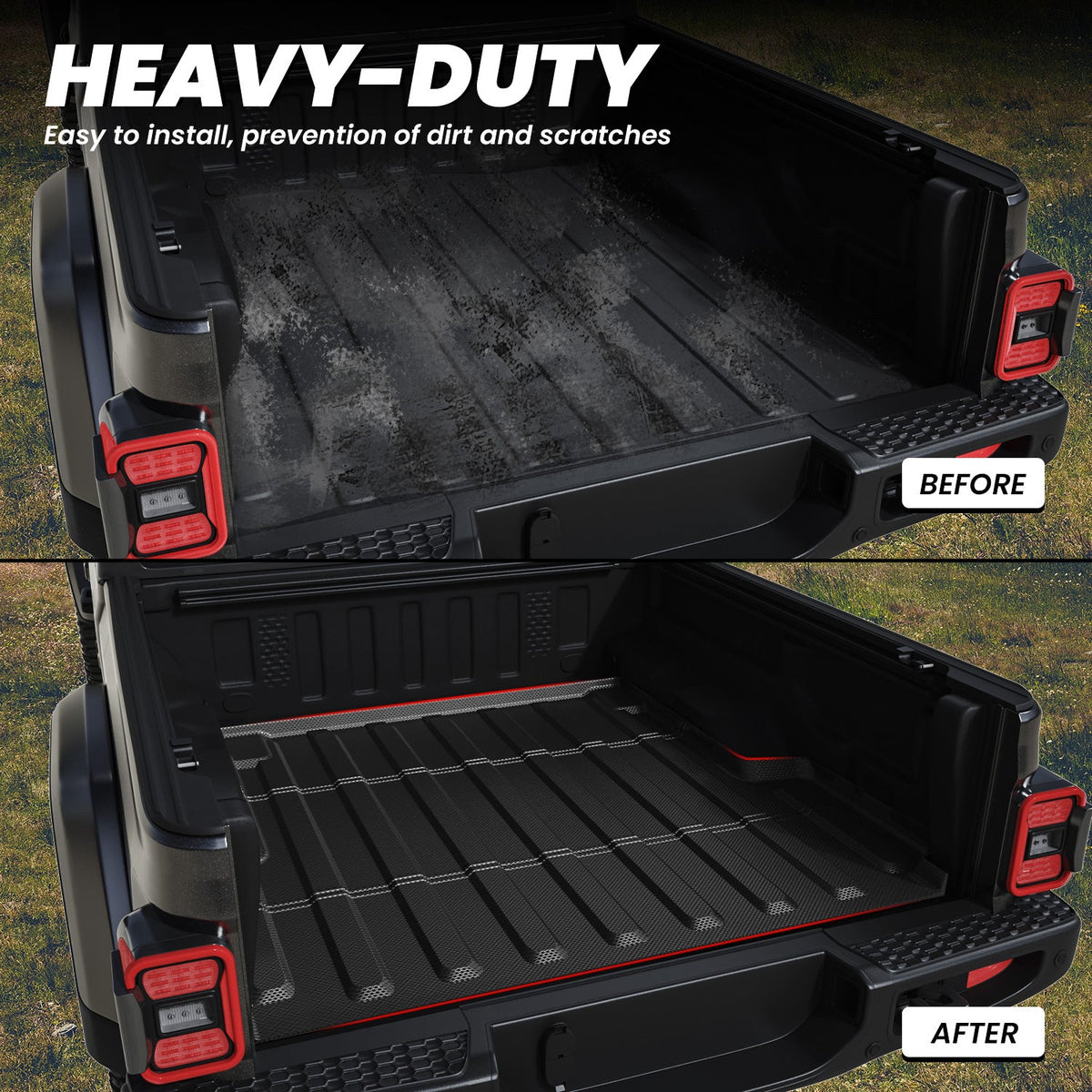 LASFIT Fit for 2020-2026 Jeep Gladiator 5FT Truck Bed Mat or Tailgate Mat