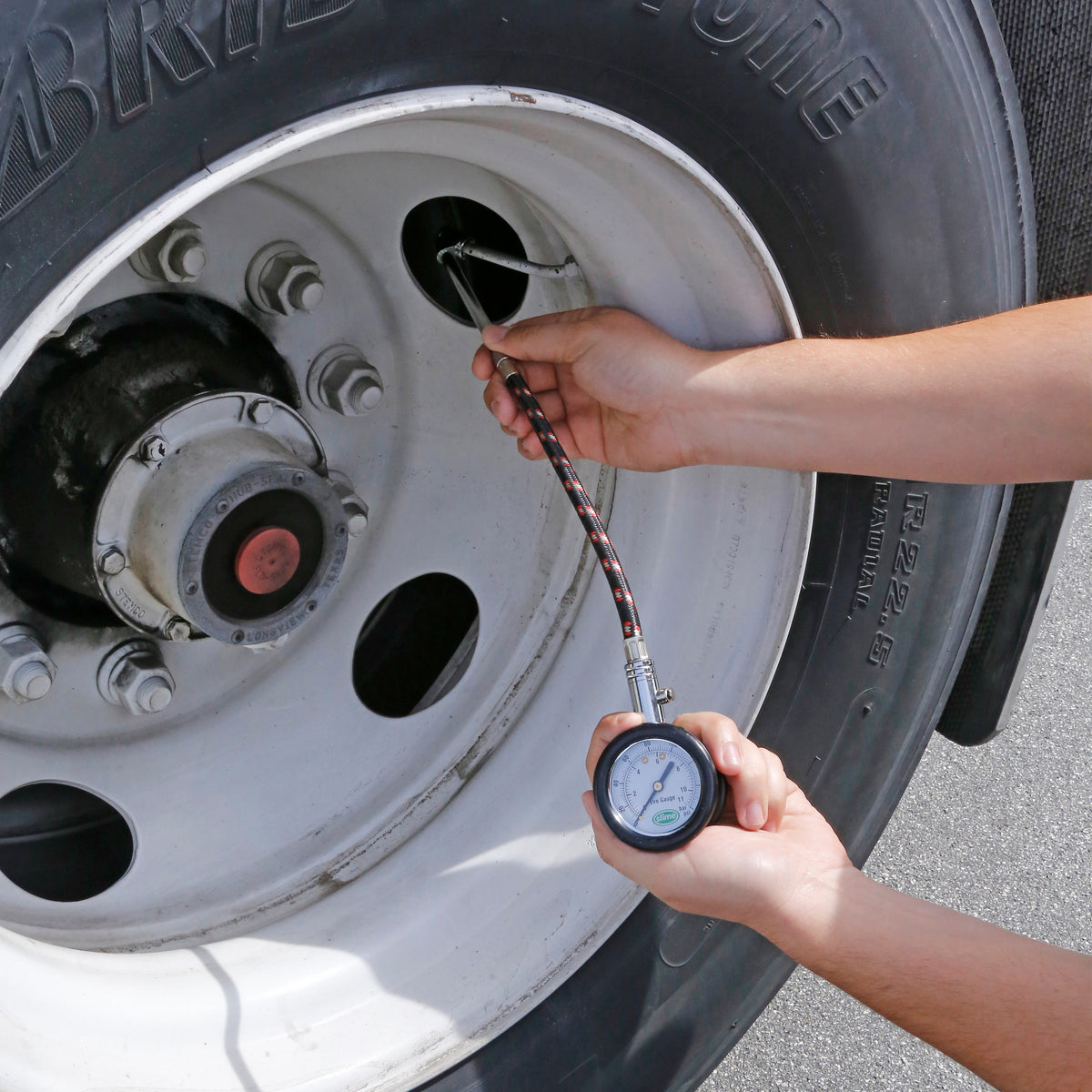 Slime Dual Head Dial Tire Gauge (10-160 psi)