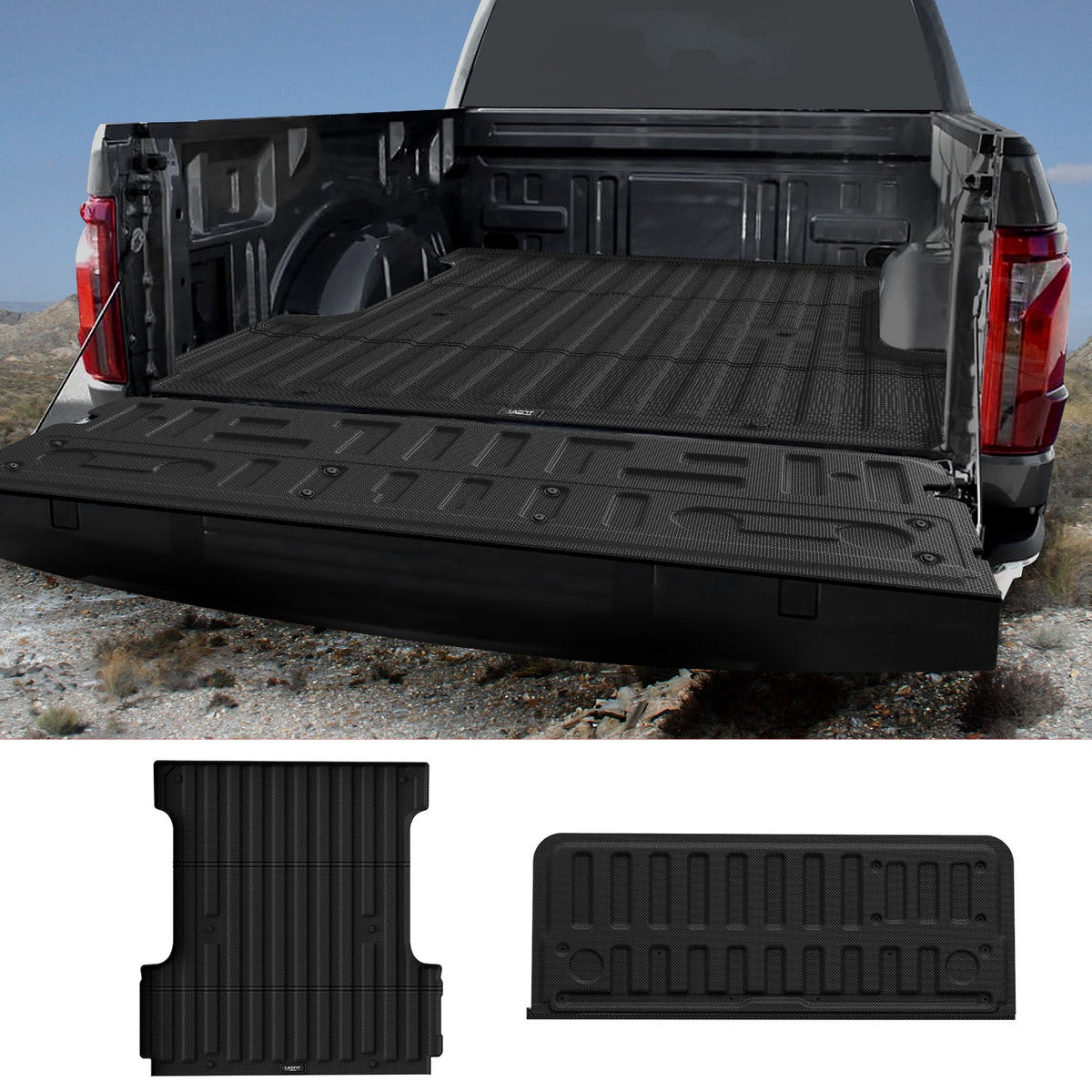 LASFIT Fit for 2021-2023 Ford F-150 & F-150 Lightning Truck Bed Mat or Tailgate Mat, Not Fit Drop-in Liners