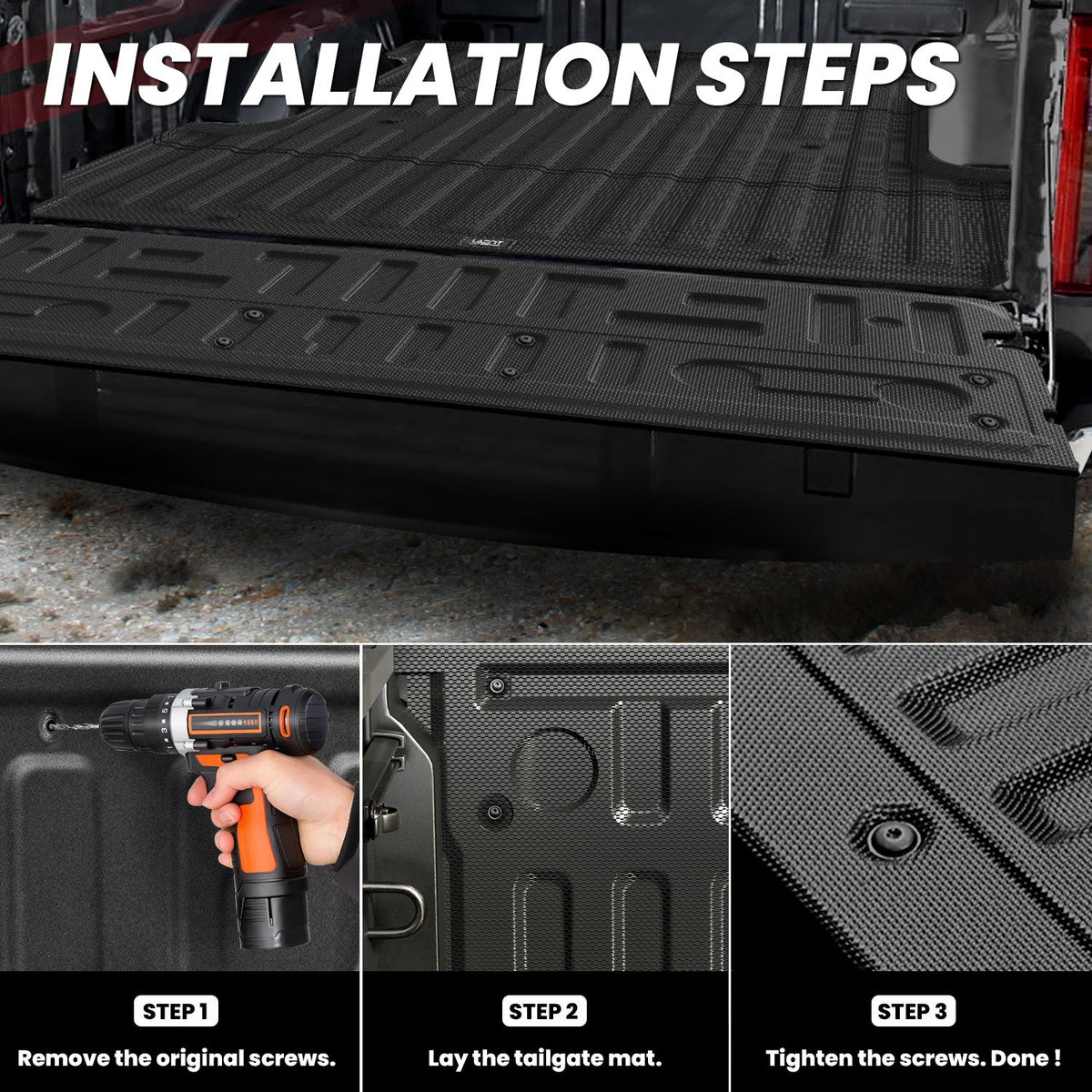 LASFIT Fit for 2021-2027 Ford F-150 & 2022-2026 Ford F-150 Lightning Tailgate Cover