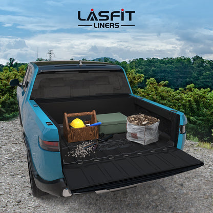 LASFIT Fit for 2022-2026 Rivian R1T Heavy-Duty 4'6" Truck Bed Mat, Not Fit Drop-in liners